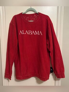 Red "ALABAMA" Corded Sweatshirt
